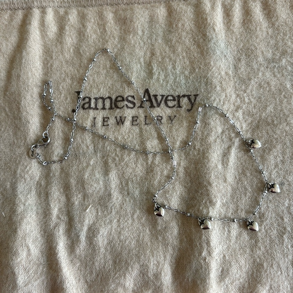 James Avery heart drops necklace